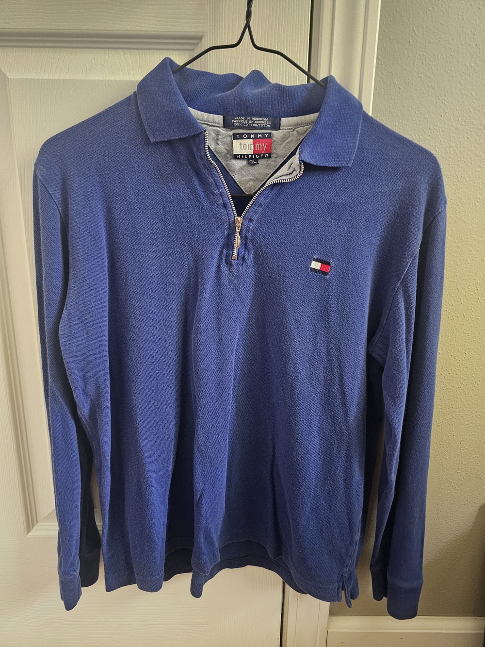 Tommy Hilfiger Royal Blue Half-Zip Polo Sweater